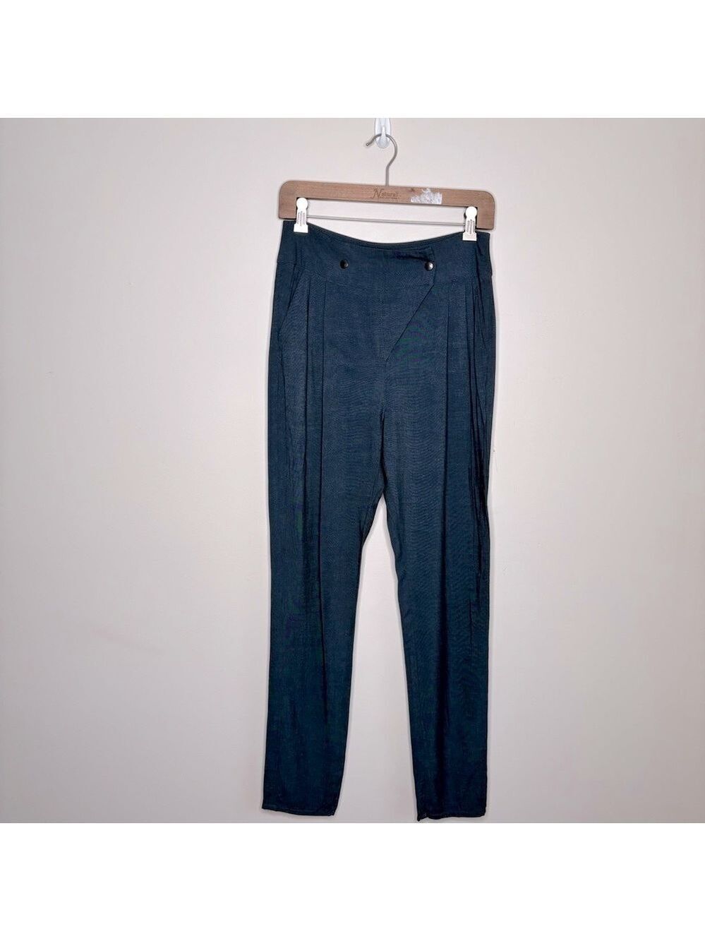 Adddress Grey Linen Trousers Small